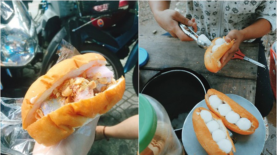 Ngon hết sảy hương vị ngày thơ: Bánh mì kẹp kem